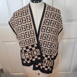 Fendi FF logo knit scarf